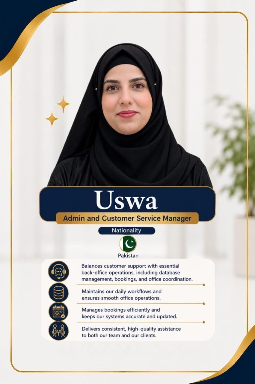 Uswa, Admin and Customer Service Manager, A&M PureCare